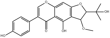 2,3-Dihydro-4-hydroxy-2-(1-hydroxy-1-methylethyl)-6-(4-hydroxyphenyl)-3-methoxy-5H-furo[3,2-g][1]benzopyran-5-one