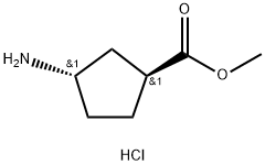 反式-3-氨基环戊烷甲酸甲酯盐酸盐, 222530-45-2, 结构式