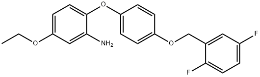 2-[4-[(2,5-二氟苯基)甲氧基]苯氧基]-5-乙氧基苯胺,223104-29-8,结构式