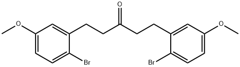 1,5-bis(2-broMo-5-Methoxyphenyl)pentan-3-one Structure