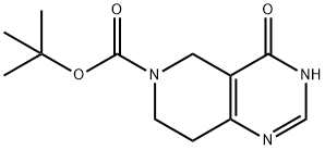 叔丁基-4 - 羟基-7,8 - 二氢吡啶并[4,3-D]嘧啶-6(5H) - 羧酸叔丁酯 结构式