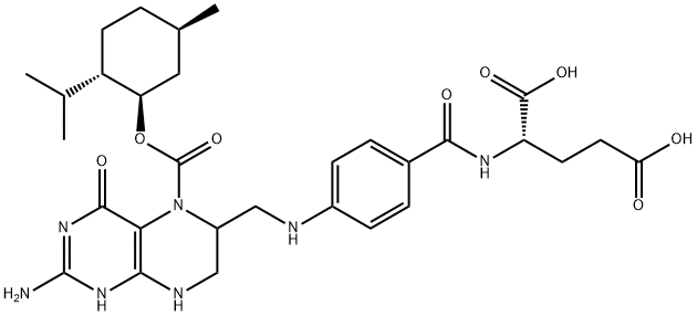5-(-)-Menthyloxycarbonyltetrahydrofolate, 224046-81-5, 结构式