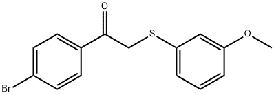 1-(4-BROMOPHENYL)-2-[(3-METHOXYPHENYL)THIO]-ETHANONE,225222-73-1,结构式
