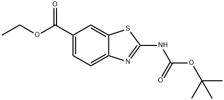 2-((叔丁氧基羰基)氨基)苯并[D]噻唑-6-甲酸乙酯, 225525-49-5, 结构式