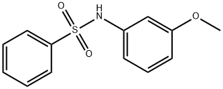 N-(3-甲氧基苯基)苯磺酰胺, 22865-27-6, 结构式