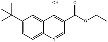 6-tert-Butyl-4-hydroxy-quinoline-3-carboxylic acid ethyl ester Struktur