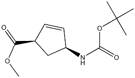 顺式-4-((叔丁氧羰基)氨基)环戊-2-烯羧酸甲酯, 229613-91-6, 结构式
