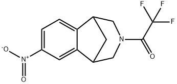 (+/-)-2,2,2-trifluoro-1-(4-nitro-10-aza-tricyclo[6.3.1.02,7]dodeca-2(7),3,5-trien-10-yl)-ethanone Structure