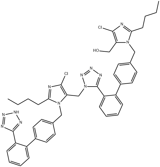 N1-Losartanyl-losartan (Losartan IMpurity) Structure
