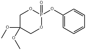5,5-ジメトキシ-2-フェノキシ-1,3,2-ジオキサホスホリナン2-オキシド 化学構造式