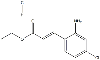 (E)-ETHYL 3-(2-AMINO-4-CHLOROPHENYL)ACRYLATE HYDROCHLORIDE Structure