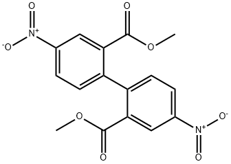 [1,1'-Biphenyl]-2,2'-dicarboxylicacid, 4,4'-dinitro-, 2,2'-diMethyl ester Structure