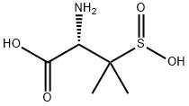 (2S)-2-アミノ-3-メチル-3-スルフィノブタン酸 化学構造式