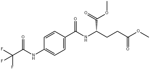 N-[4-[(Trifluoroacetyl)aMino]benzoyl]-L-glutaMic Acid DiMethyl Ester Structure