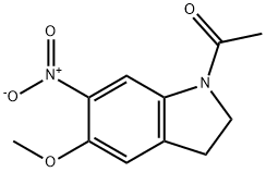 1-(5-甲氧基-6-硝基吲哚啉-1-基)乙酮 结构式