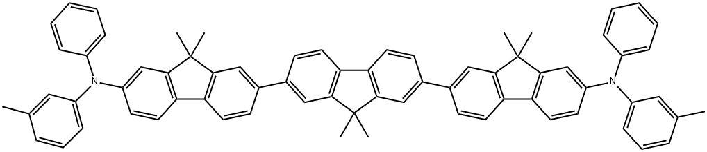 MDP3FL , 2,7-Bis{2-[phenyl(M-tolyl)aMino]-9,9-diMethyl-fluoren Structure