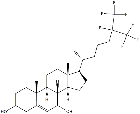 25,26,26,26,27,27,27-heptafluoro-7-hydroxycholesterol Struktur