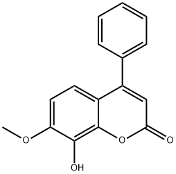 7-Methoxy-8-hydroxy-4-phenylcouMarin Struktur