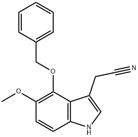 5-Methoxy-4-(phenylMethoxy)-1H-indole-3-acetonitrile Structure