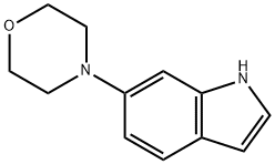 4-(1H-吲哚-6-基)吗啉 结构式