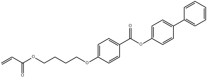 4-[4-[(1-氧代-2-丙烯基)氧基]丁氧基]-苯甲酸 联苯-4-基酯, 245760-39-8, 结构式