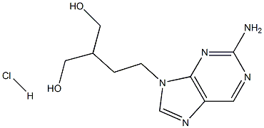 Famciclovir Related Compound A (20 mg) (2-[2-(2-Amino-9H-purin-9-yl)ethyl]propane-1,3-diol hydrochloride) Struktur
