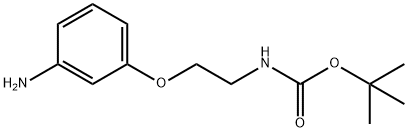 2-(3-氨基苯氧基乙胺基)甲酸叔丁酯, 246240-10-8, 结构式