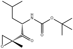 ((1S)-3-甲基-1-(((2R)-2-甲基环氧乙基)羰基)丁基)氨基甲酸叔丁酯 结构式