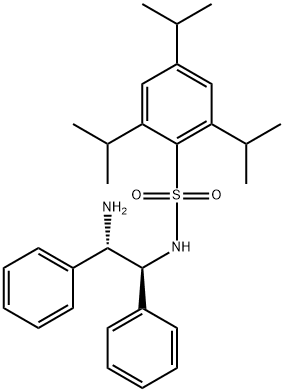 N-[(1S,2S)-2-氨基-1,2-二苯基乙基]-2,4,6-三(异丙基)苯亚磺酰胺 结构式
