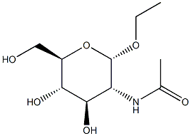 乙基-2-乙酰氨基-2-脱氧-A-D-吡喃葡萄糖苷 结构式
