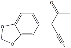 2-(Benzo[d][1,3]dioxol-5-yl)-3-oxobutanenitrile 化学構造式