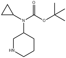 N-BOC-N-(3-哌啶基)环丙胺, 250275-24-2, 结构式