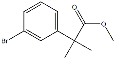 2-(3-ブロモフェニル)-2-メチルプロパン酸メチル 化学構造式