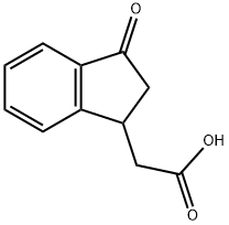 (3-oxo-indan-1-yl)-acetic acid Struktur