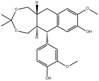 9,9-O-イソプロピリデン-イソラリシレシノール 化学構造式
