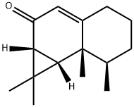 (1aR)-1,1aβ,4,5,6,7,7a,7bβ-Octahydro-1,1,7β,7aβ-tetramethyl-2H-cyclopropa[a]naphthalen-2-one Struktur
