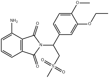 1H-Isoindole-1,3(2H)-dione, 2-[1-(3-ethoxy-4-Methoxyphenyl)-2-(Methylsulfonyl)ethyl]- Structure