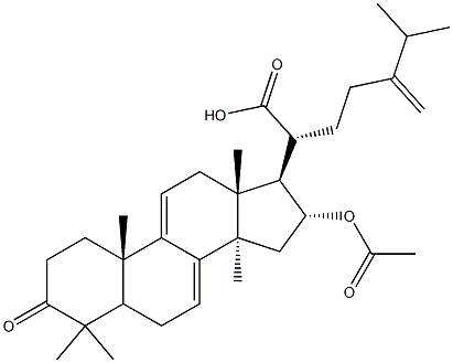 (16ALPHA)-16-(乙酰氧基)-24-亚甲基-3-氧代羊毛甾-7,9(11)-二烯-21-酸 结构式