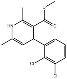 4-(2,3-二氯苯基)-1,4-二氢-2,6-二甲基-3-吡啶羧酸甲酯,253597-20-5,结构式