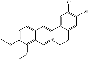 去亚甲基小檗碱, 25459-91-0, 结构式