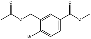3-(乙酰氧基甲基)-4-溴苯甲酸甲酯 结构式