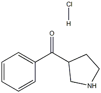 フェニル(ピロリジン-3-イル)メタノン塩酸塩 化学構造式