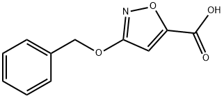 3-(ベンジルオキシ)イソオキサゾール-5-カルボン酸 化学構造式