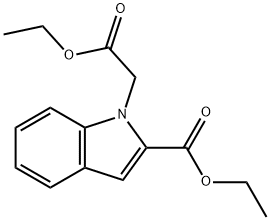 3-乙氧羰基甲基-1H-吲哚-2-乙酯, 256931-80-3, 结构式