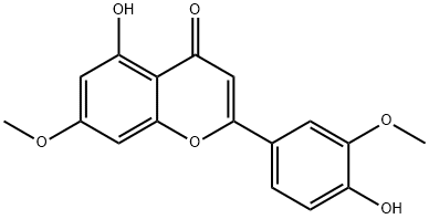 5-ヒドロキシ-2-(4-ヒドロキシ-3-メトキシフェニル)-7-メトキシ-4H-1-ベンゾピラン-4-オン 化学構造式