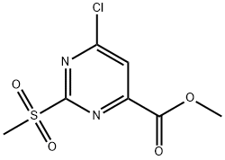 6-氯-2-(甲基磺酰基)嘧啶-4-羧酸乙酯, 25742-28-3, 结构式