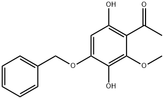 1-(4-(benzyloxy)-3,6-dihydroxy-2-Methoxyphenyl)ethanone Struktur