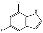 7-クロロ-5-フルオロ-1H-インドール 化学構造式