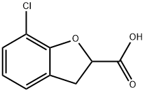 7-Chloro-2,3-dihydrobenzofuran-2-carboxylic acid Struktur