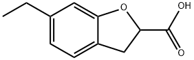 6-乙基-2,3-二氢苯并呋喃-2-羧酸, 26018-64-4, 结构式